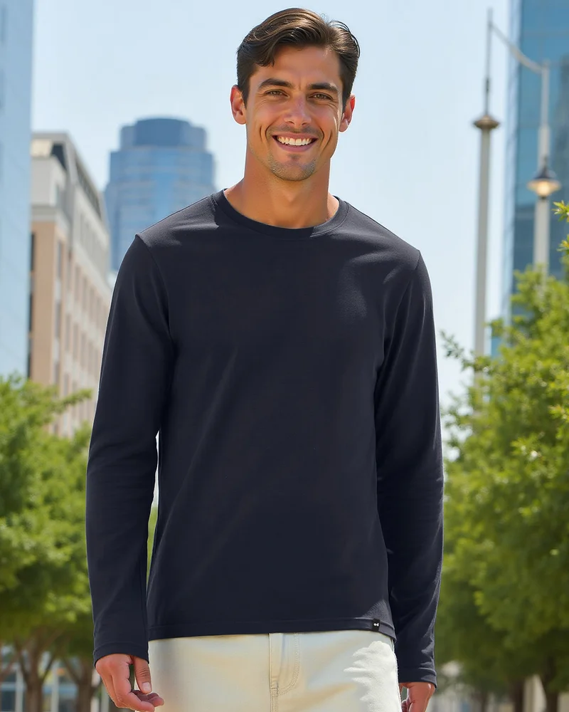 bewakoof Men's Blue T-shirt